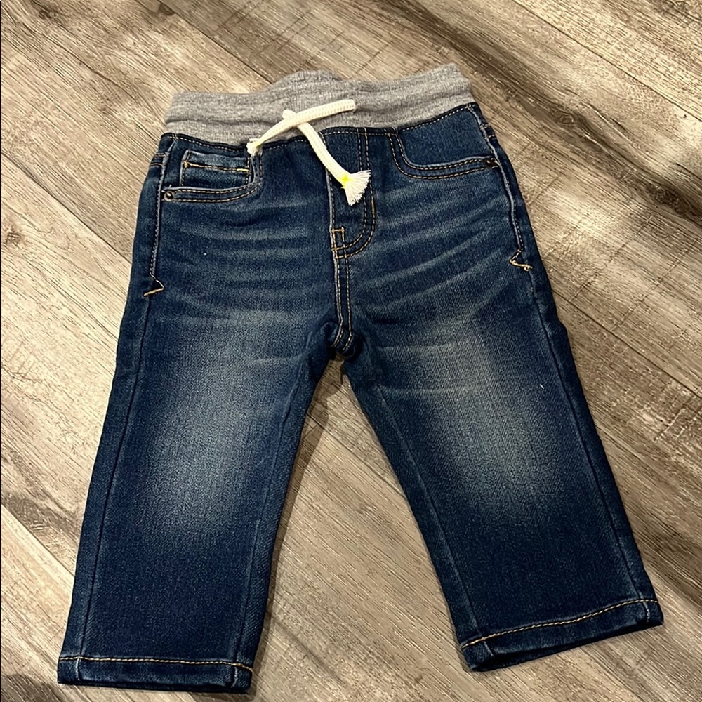 Cat & Jack Blue and Gray Jeans Classic Slim Fit